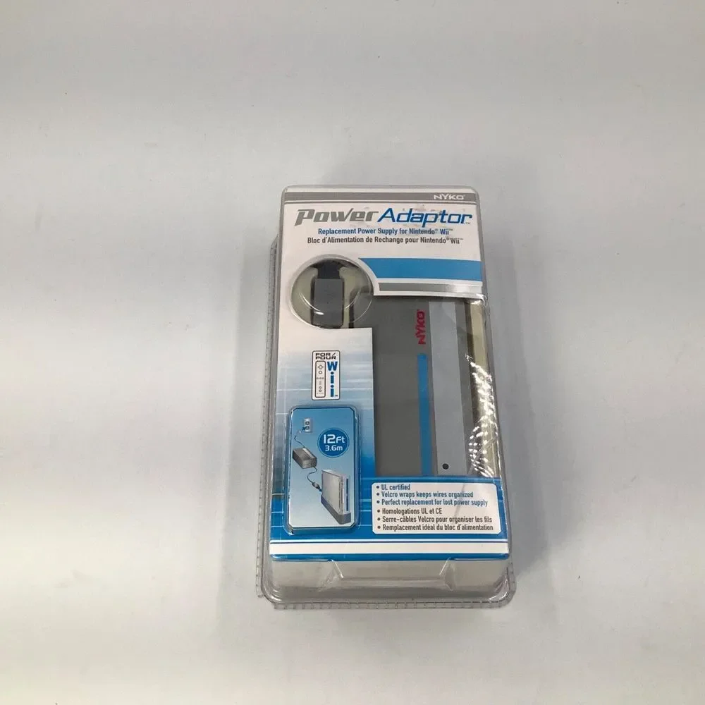 NYKO Power Adaptor Replacement Power Supply for Nintendo Wii‎ 12' Cord